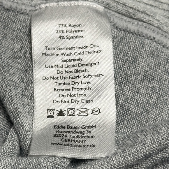 Eddie Bauer gray  cowl / turtle  neck pullover shirt, XL - Picture 7 of 7